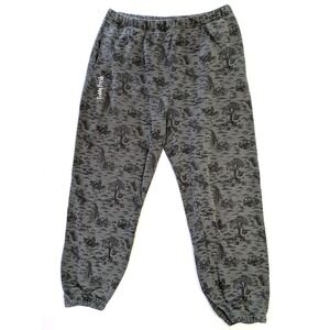 Teddy Fresh Print Sweatpants Grey Bear Toile Graphic Joggers 2XL Mens Streetwear
